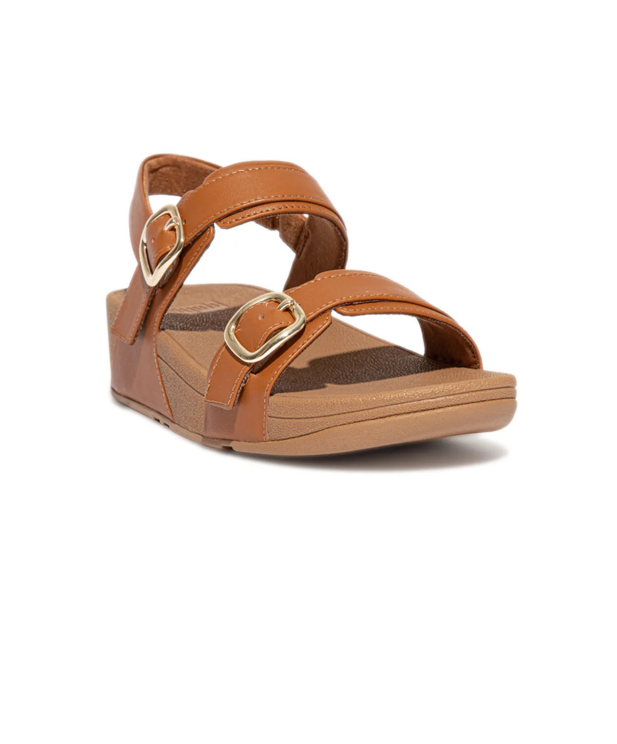 Womens Fitflop Shoes FitFlop Lulu Adjustable Leather Back-Strap Sandals Brown