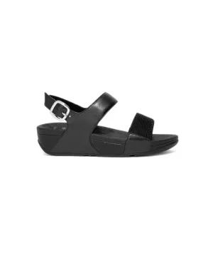 Womens Fitflop Shoes FitFlop Lulu Crystal Embellished Back-Strap Sandals Black