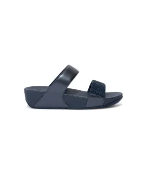 Womens Fitflop Shoes FitFlop Lulu Crystal Embellished Slides Navy