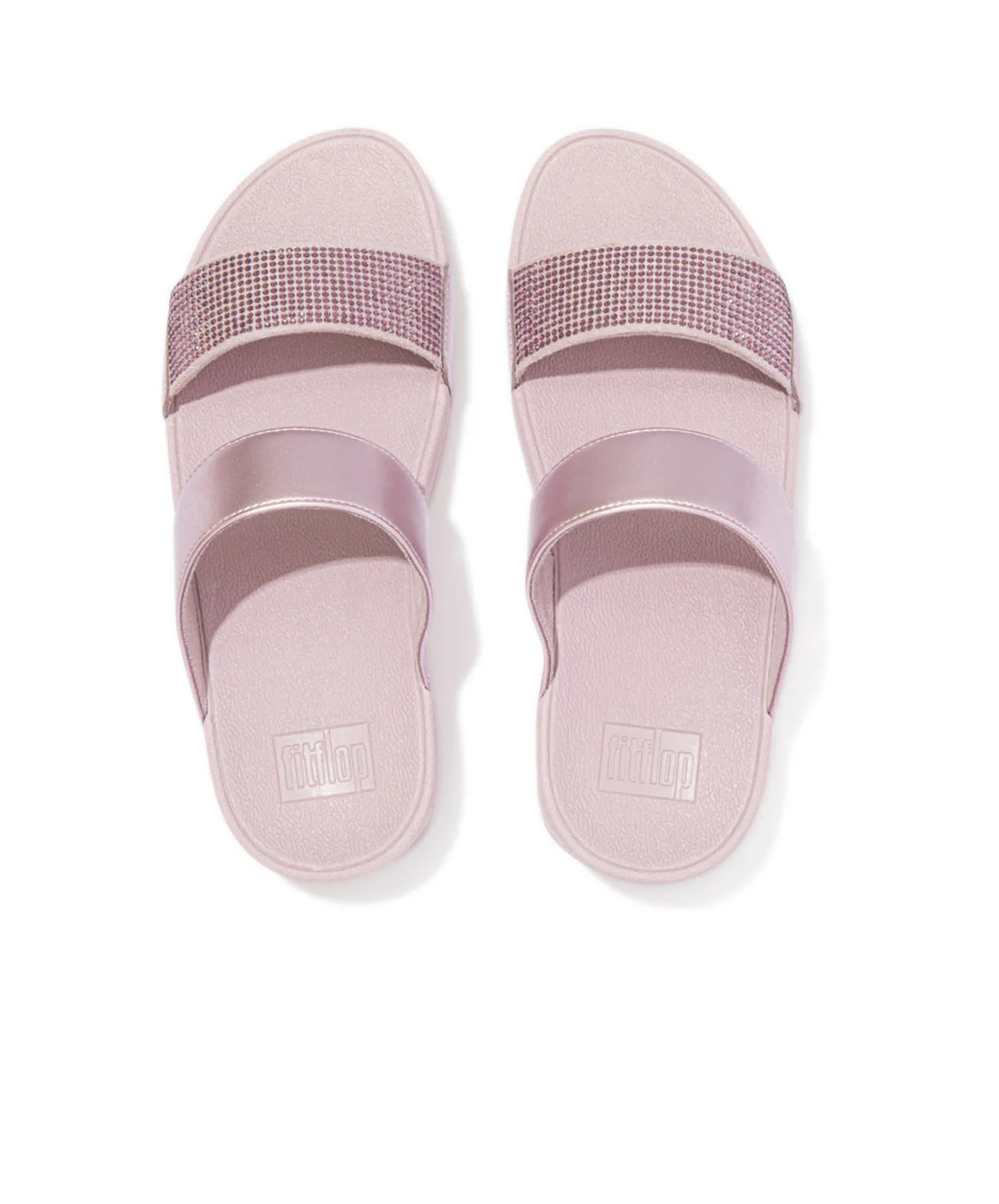 Womens Fitflop Shoes FitFlop Lulu Crystal Embellished Slides Purple