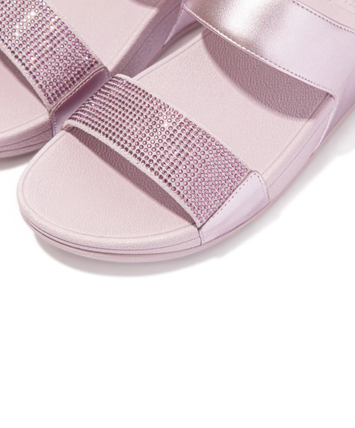Womens Fitflop Shoes FitFlop Lulu Crystal Embellished Slides Purple