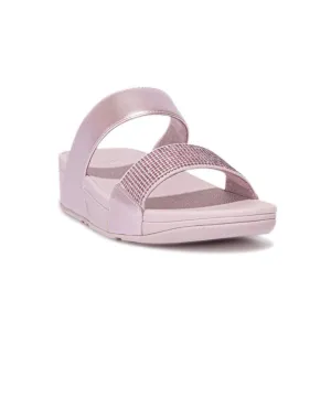 Womens Fitflop Shoes FitFlop Lulu Crystal Embellished Slides Purple
