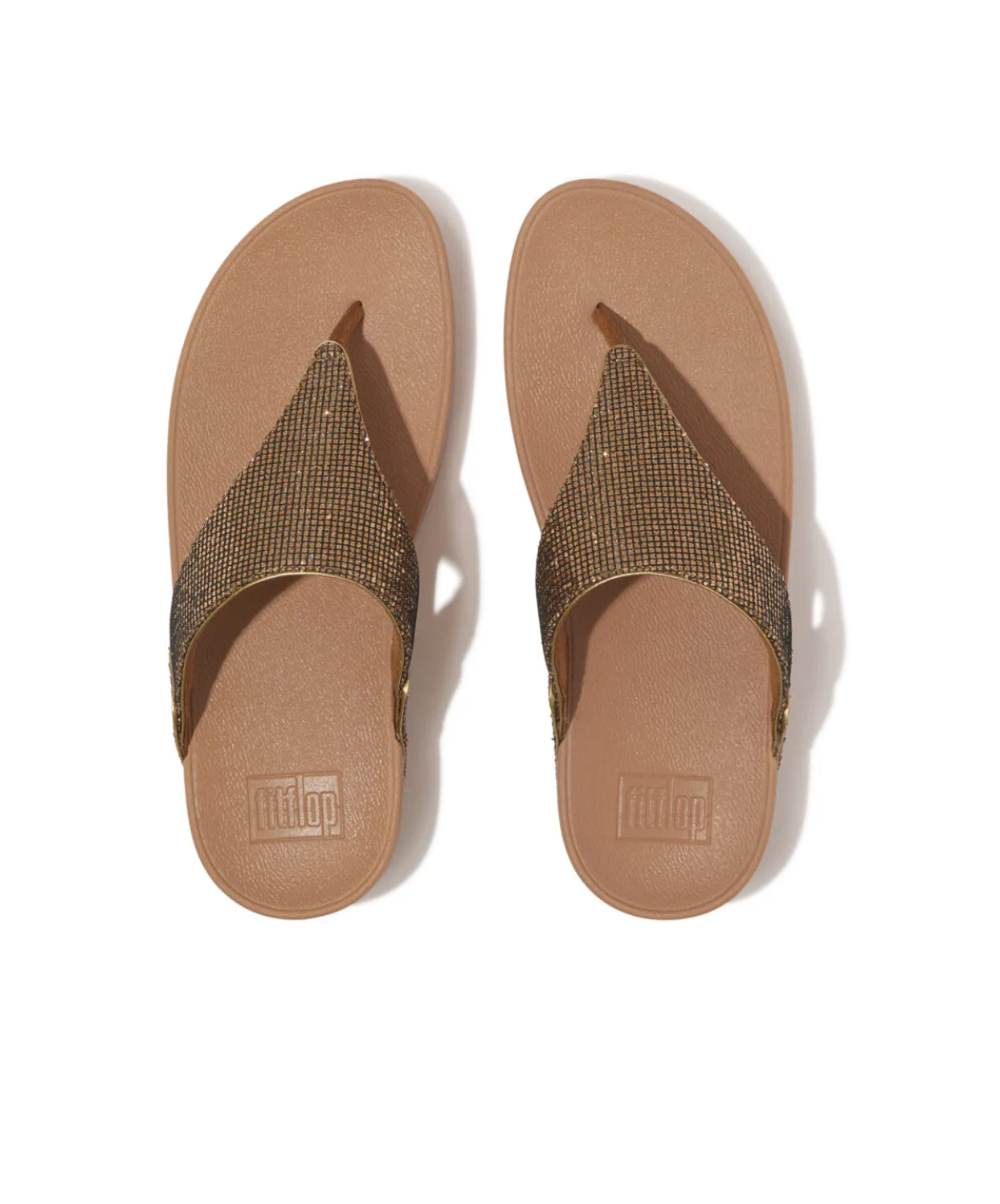 Womens Fitflop Shoes Fitflop Lulu Glitterball Toe Post Gold