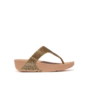 Womens Fitflop Shoes Fitflop Lulu Glitterball Toe Post Gold