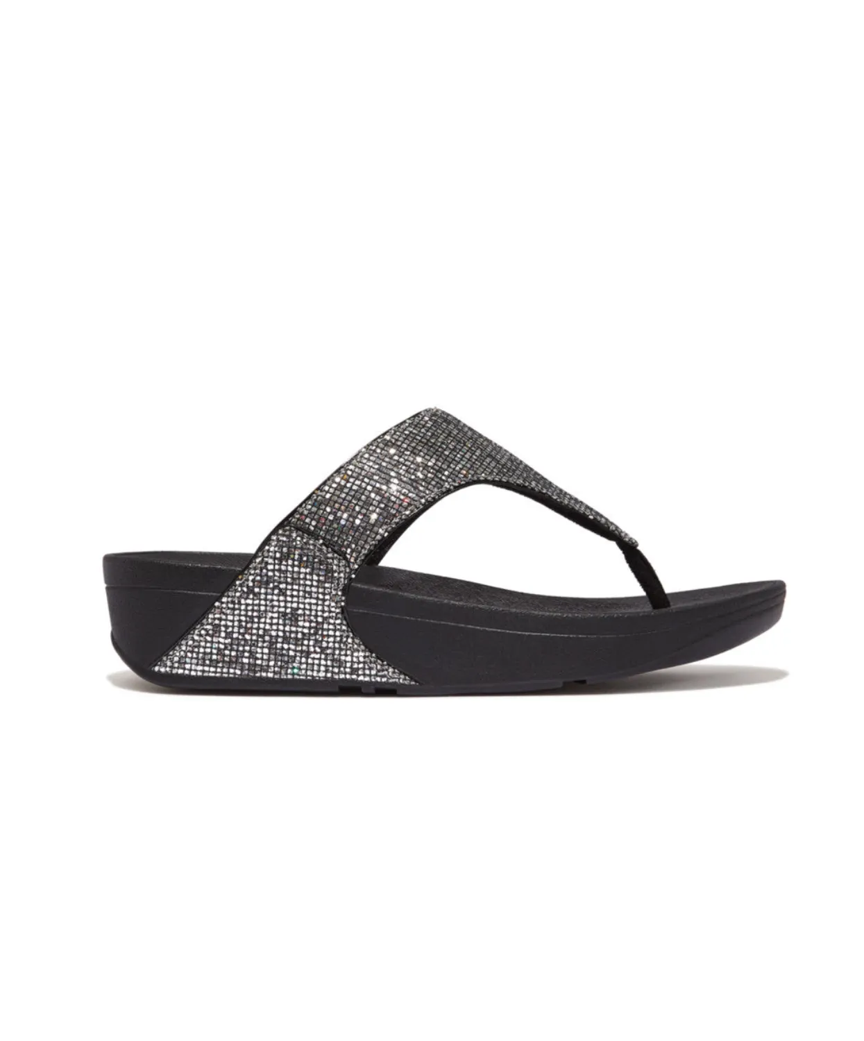 Womens Fitflop Shoes Fitflop Lulu Glitterball Toe Post Silver