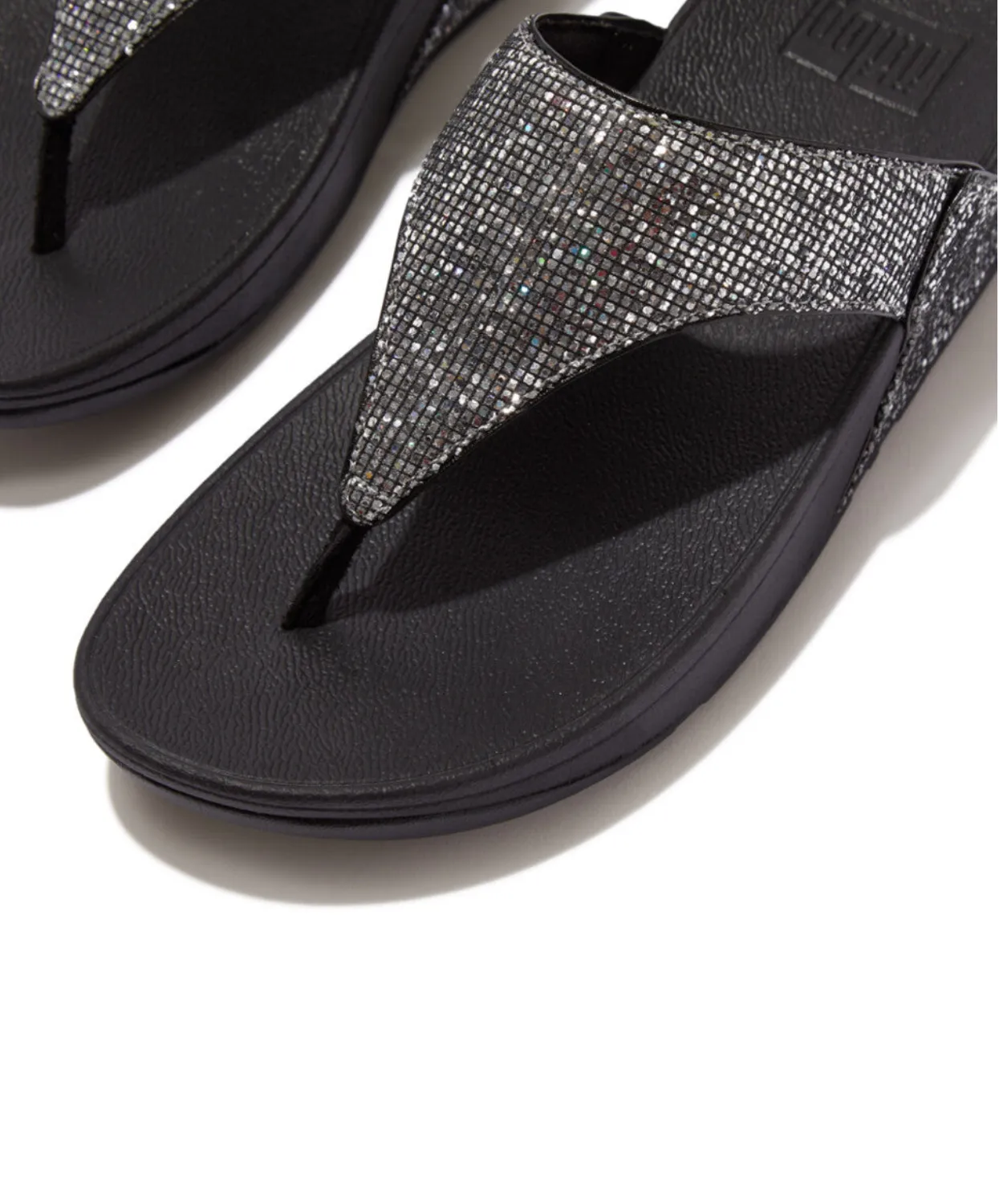 Womens Fitflop Shoes Fitflop Lulu Glitterball Toe Post Silver