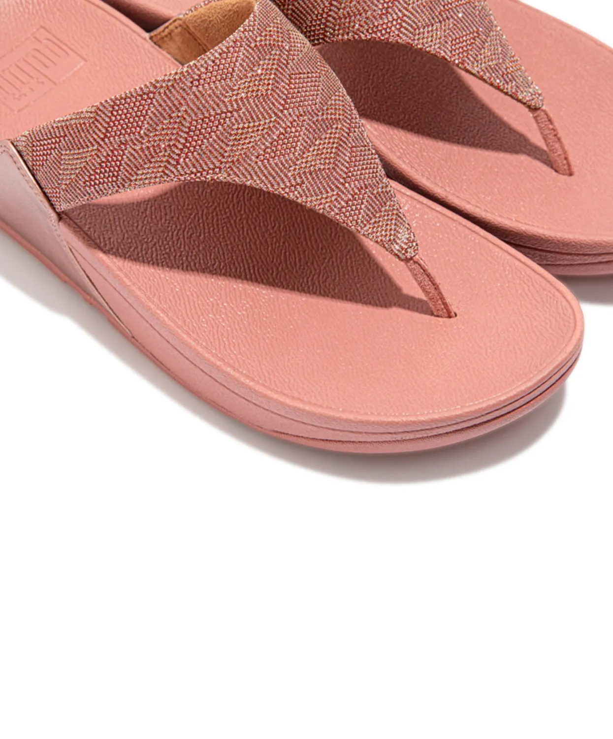 Womens Fitflop Shoes FitFlop Lulu Glitz Toe Post Sandals Pink