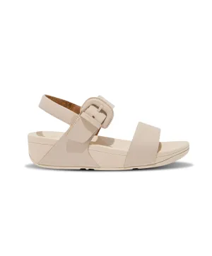 Womens Fitflop Shoes Fitflop Lulu Leather Covered Buckle Back Strap Sandal Stone Beige