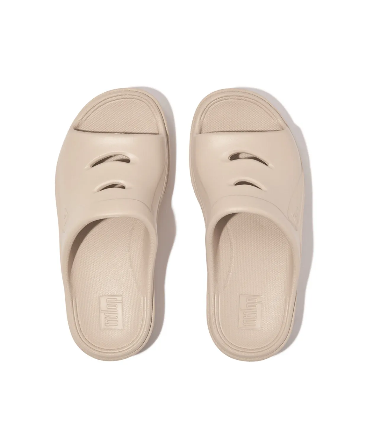 Womens Fitflop Shoes Fitflop Relief Recovery Slides Beige