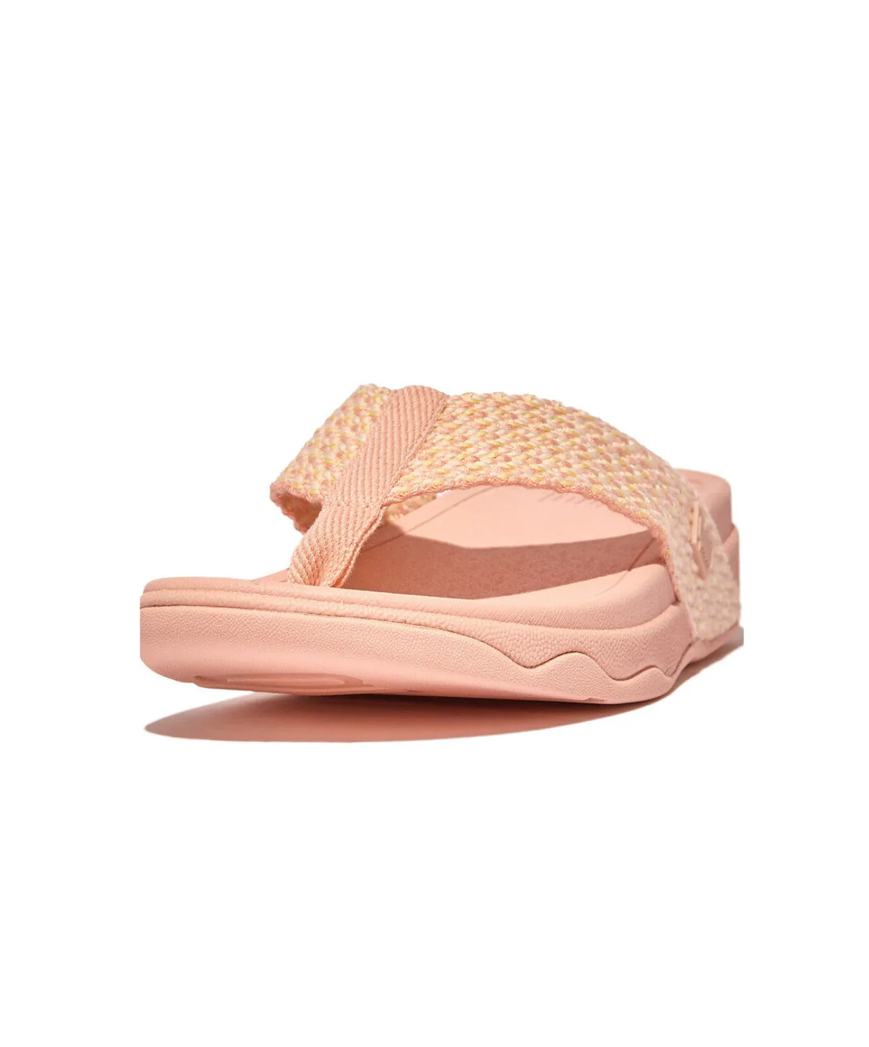 Womens Fitflop Shoes FitFlop Surf Multi-Tone Webbing Toe-Post Sandals Blushy