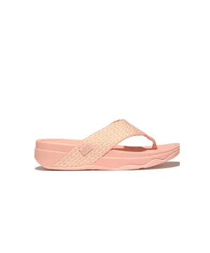 Womens Fitflop Shoes FitFlop Surf Multi-Tone Webbing Toe-Post Sandals Blushy