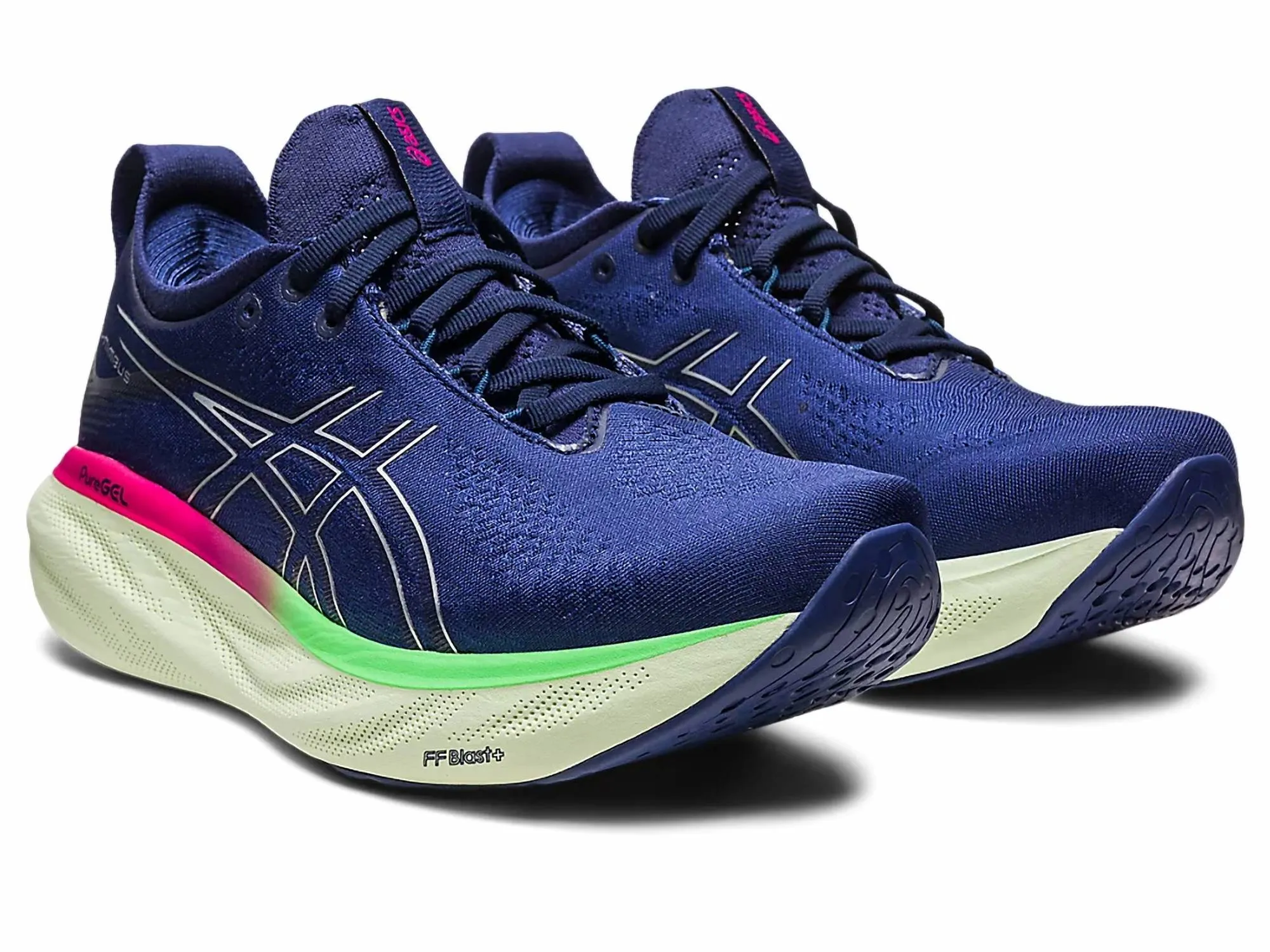 Women's Gel Nimbus 25 Running Shoes In Indigo Blue/pure Silver