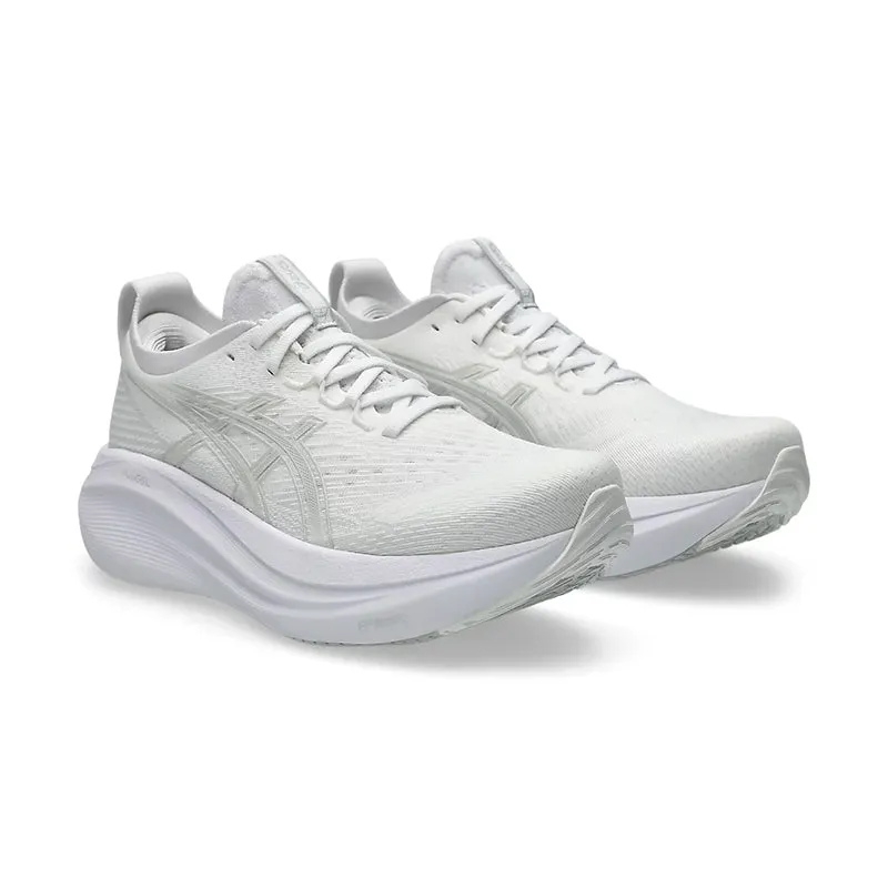 Women's Gel-Nimbus 27 White/Glacier Grey