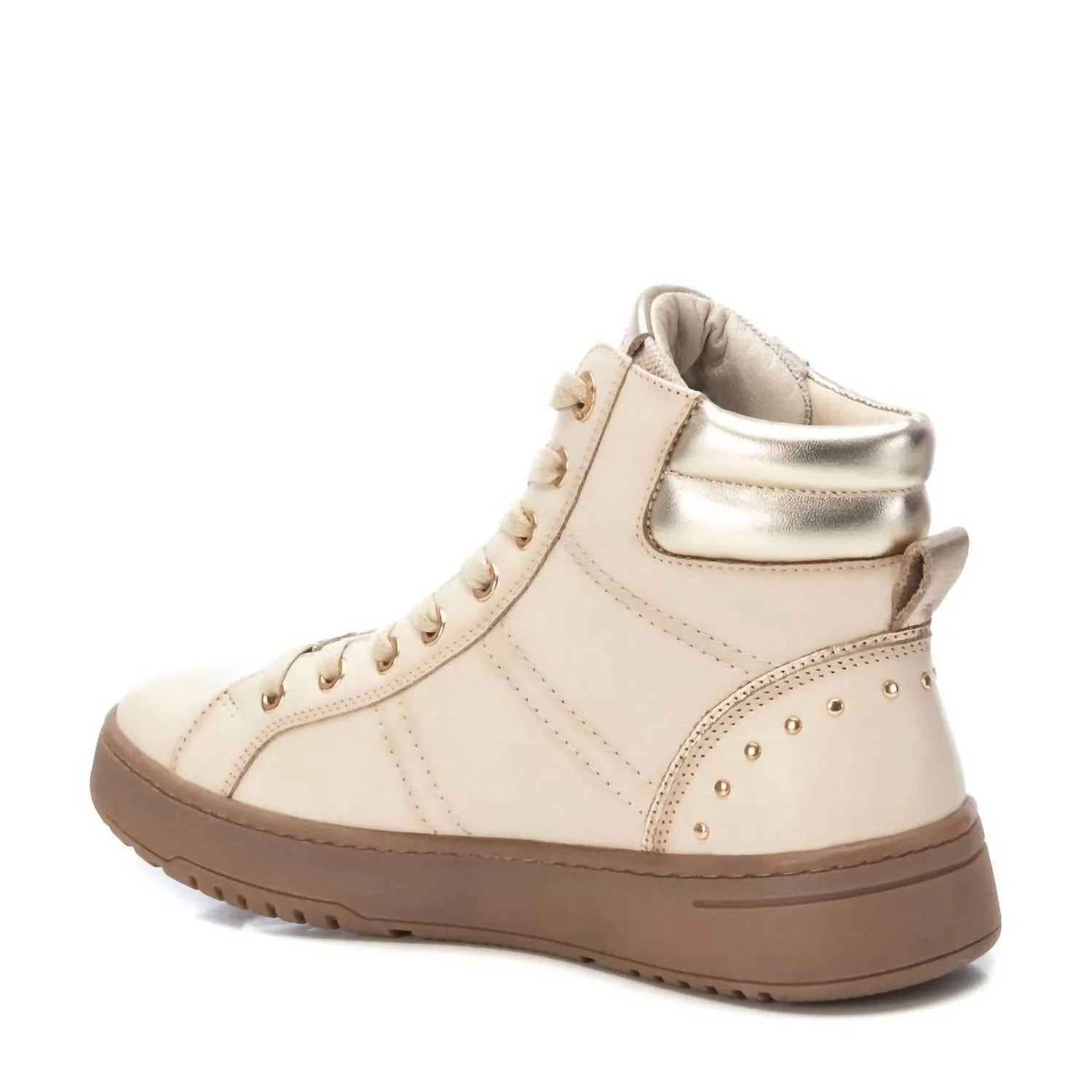 Women's Leather Ankle Booties In Ice
