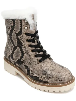 Womens Leather Ankle Winter & Snow Boots
