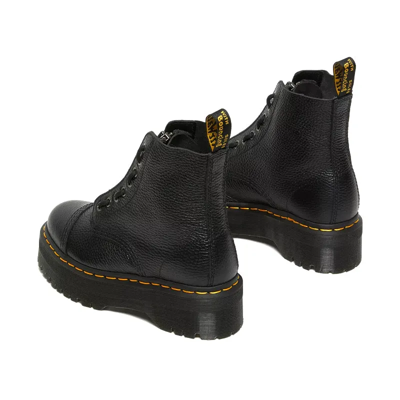 Women's Quad Retro Black Milled Nappa