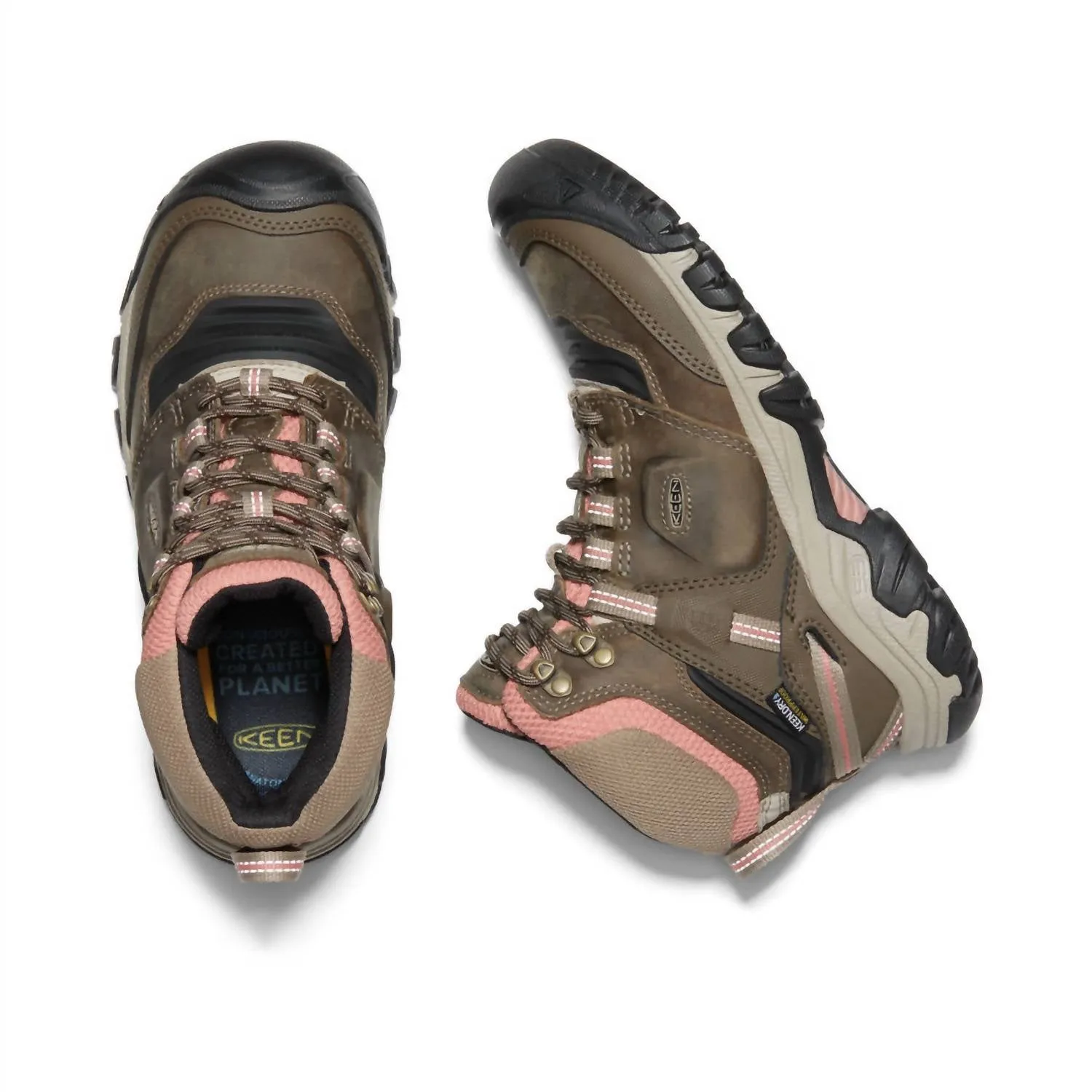 Women’S Ridge Flex Low Waterproof Shoes In Timberwolf/brick Dust