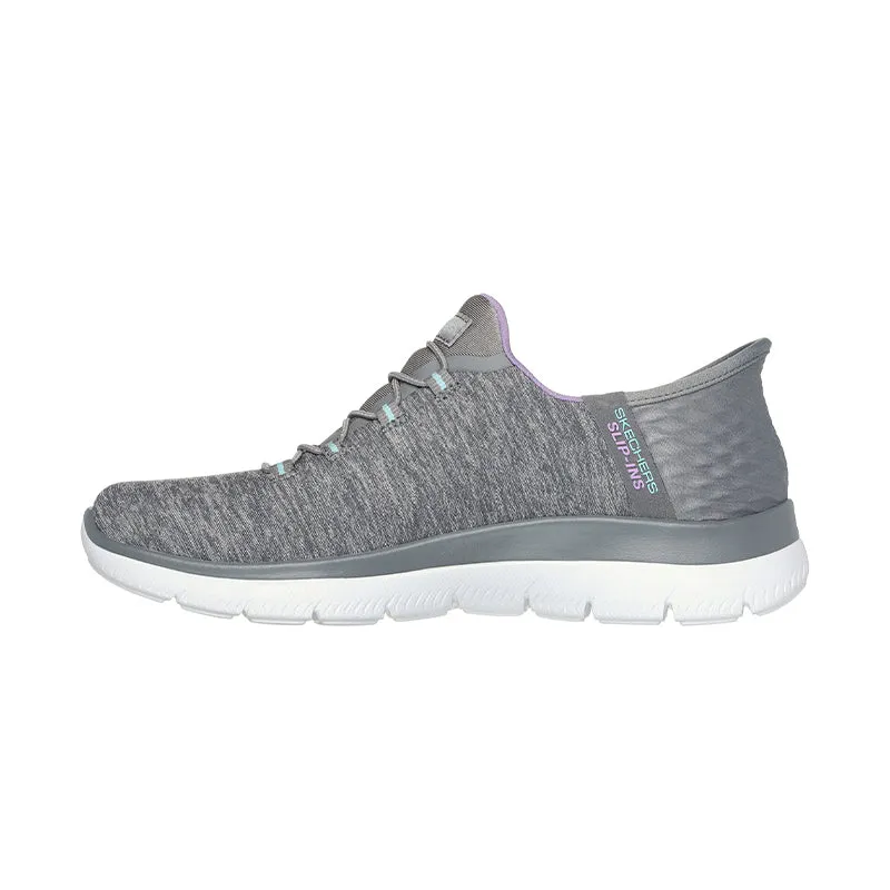Women's Slip-ins Summits Dazzling Haze Gray Mesh/Multi Trim