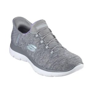 Women's Slip-ins Summits Dazzling Haze Gray Mesh/Multi Trim