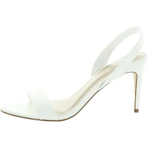 Womens Solid Leather Slingback Heels