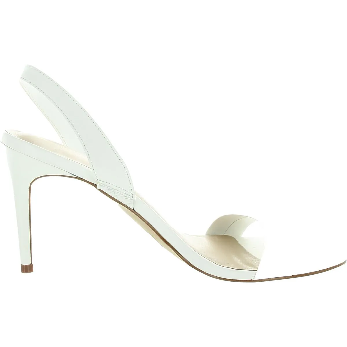 Womens Solid Leather Slingback Heels