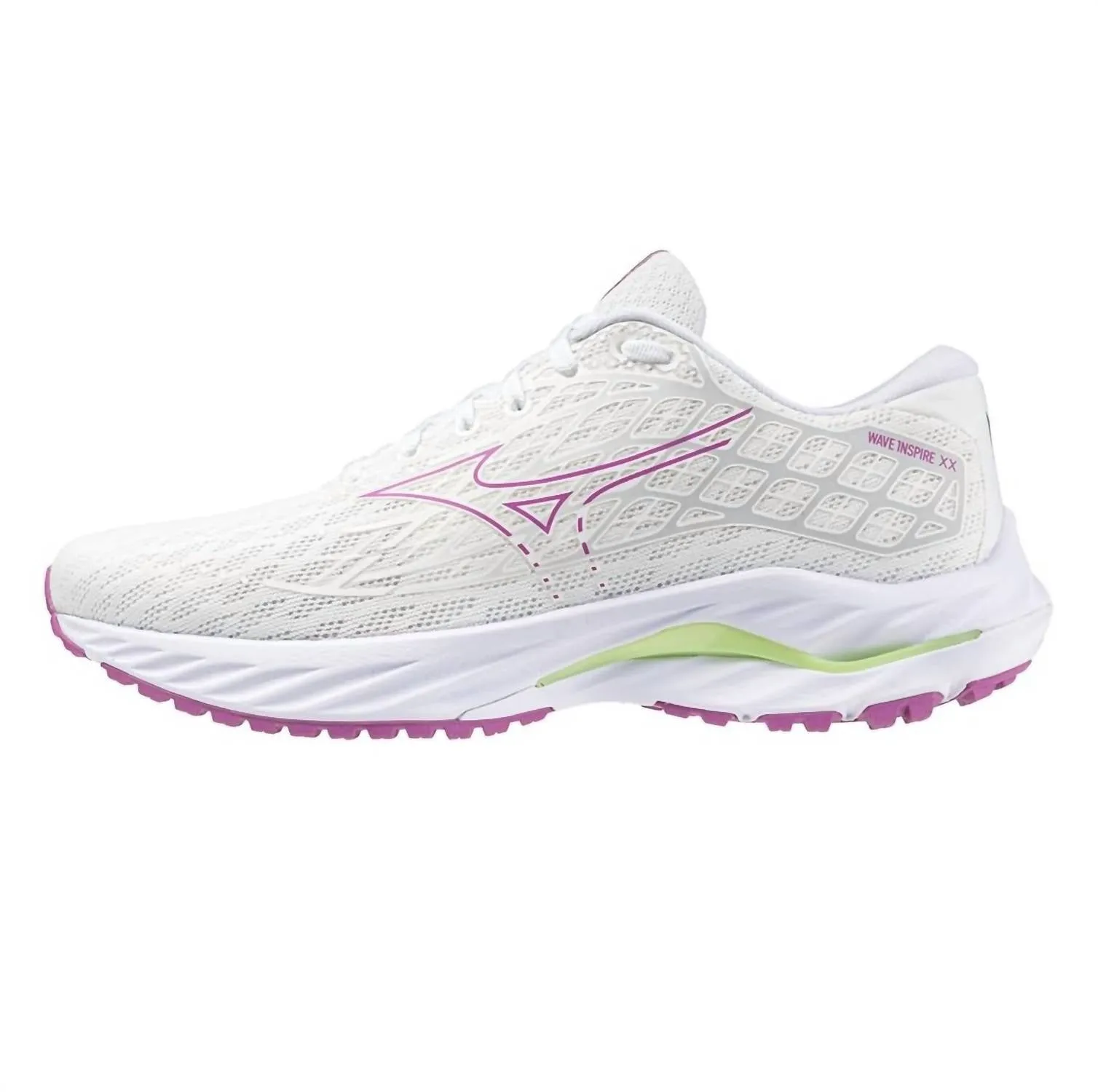 Women's Wave Inspire 20 Running Shoes In White/rosebud
