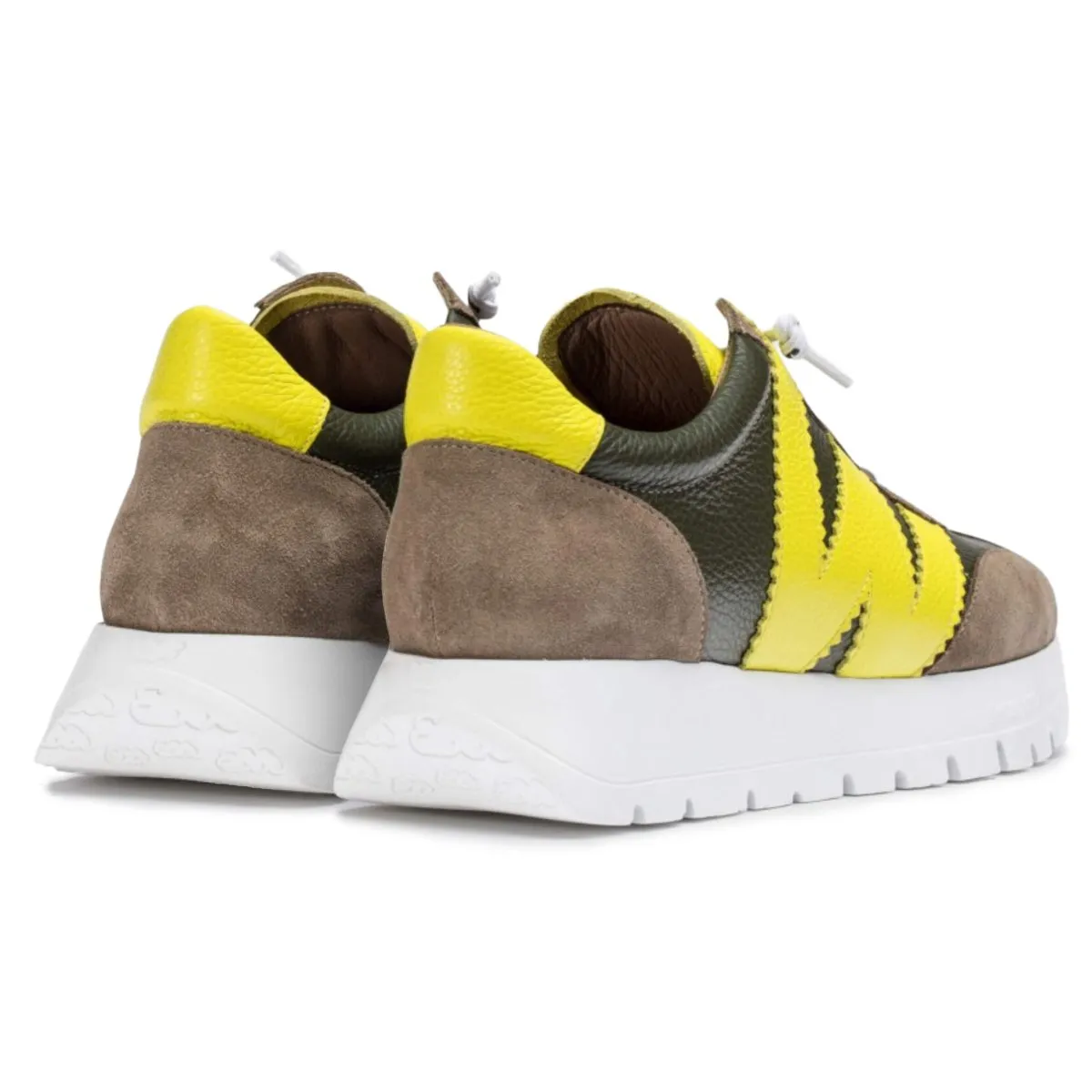 Wonders Women's Racer Taupe/Algae/Cyber Yellow/White