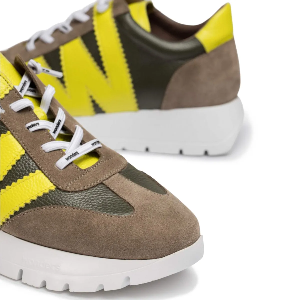 Wonders Women's Racer Taupe/Algae/Cyber Yellow/White