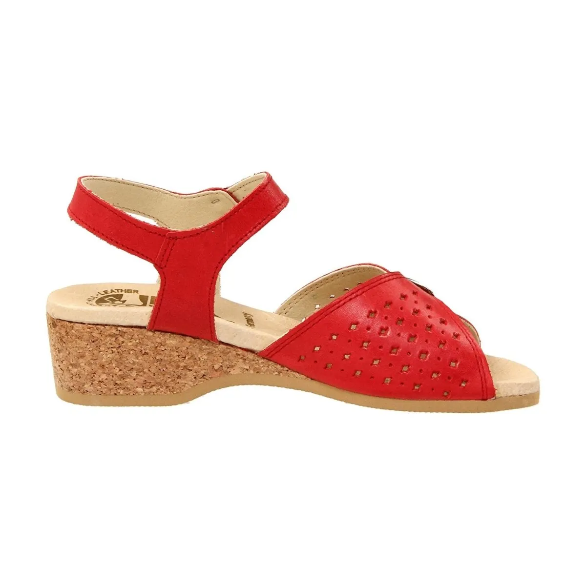Worishofer Women's 811 Red Perforated Leather