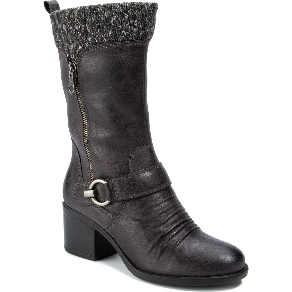 Wylla Womens Casual Round Toe Mid-Calf Boots