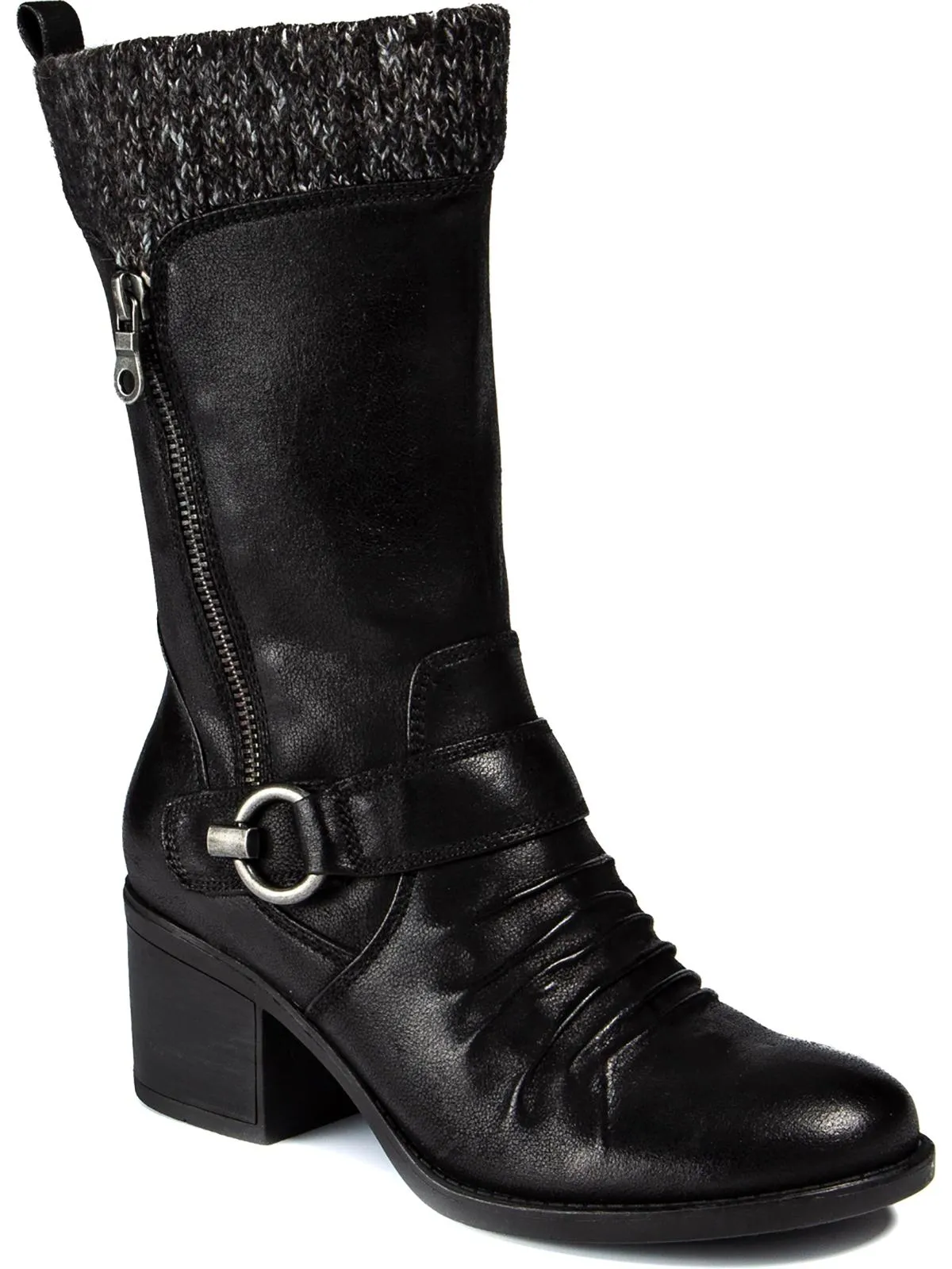 Wylla Womens Casual Round Toe Mid-Calf Boots