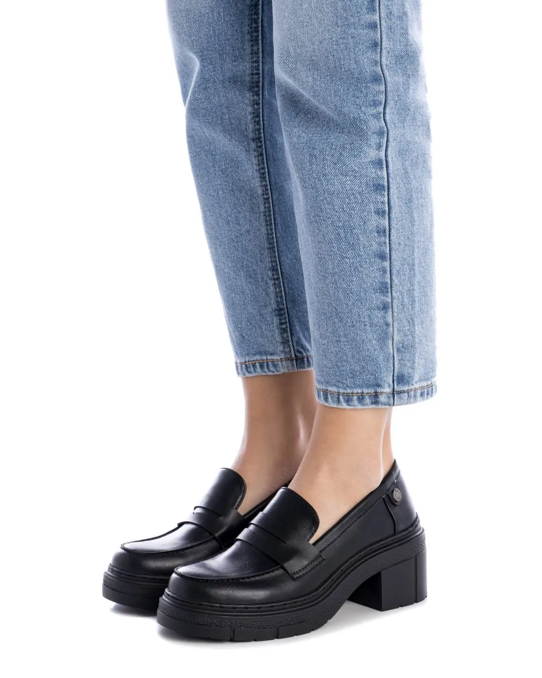 XTI Women's Casual Heeled Moccasins By XTI