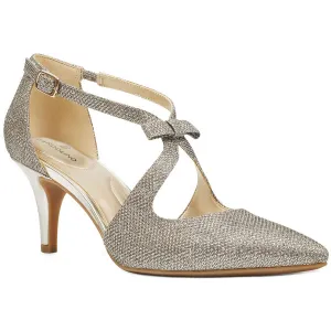Zeffer Womens Bow Metallic Pumps
