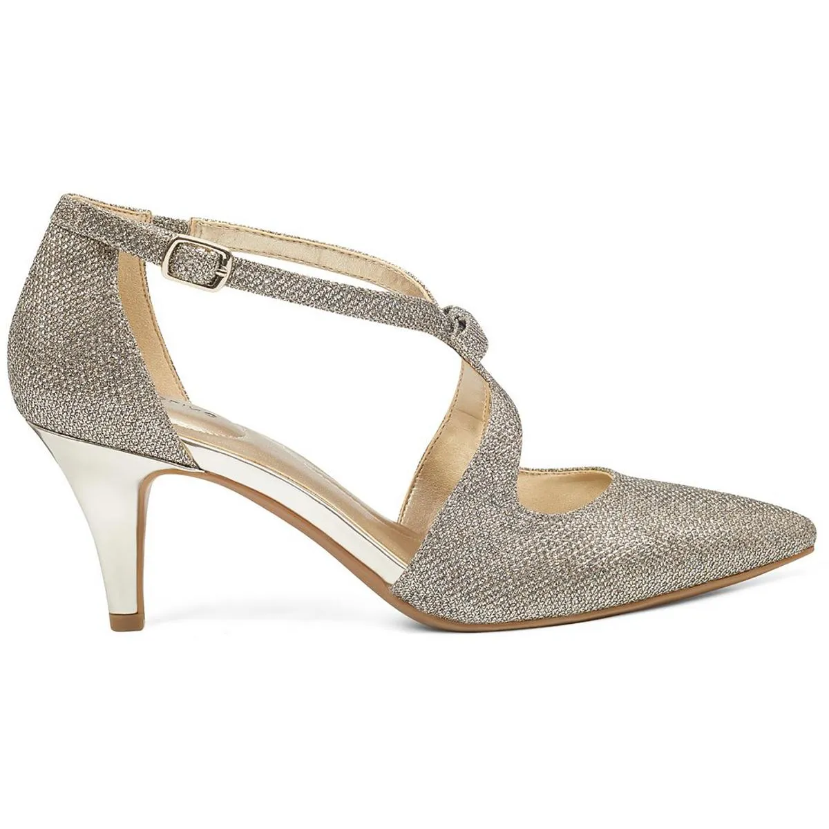 Zeffer Womens Bow Metallic Pumps